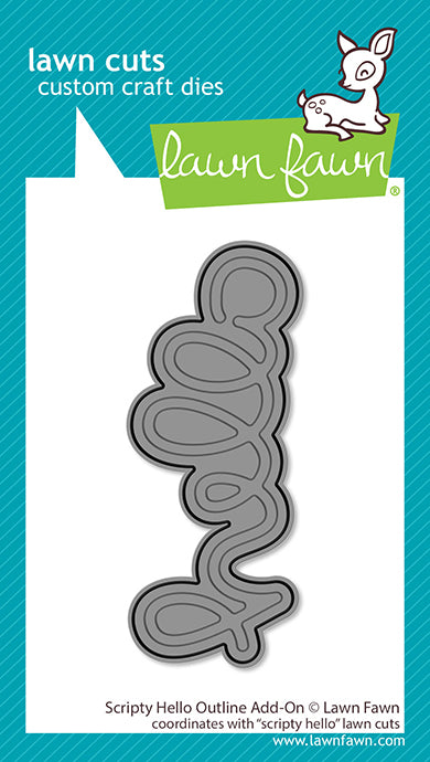 Lawn Fawn Scripty Hello Outline Add-On Stanzen