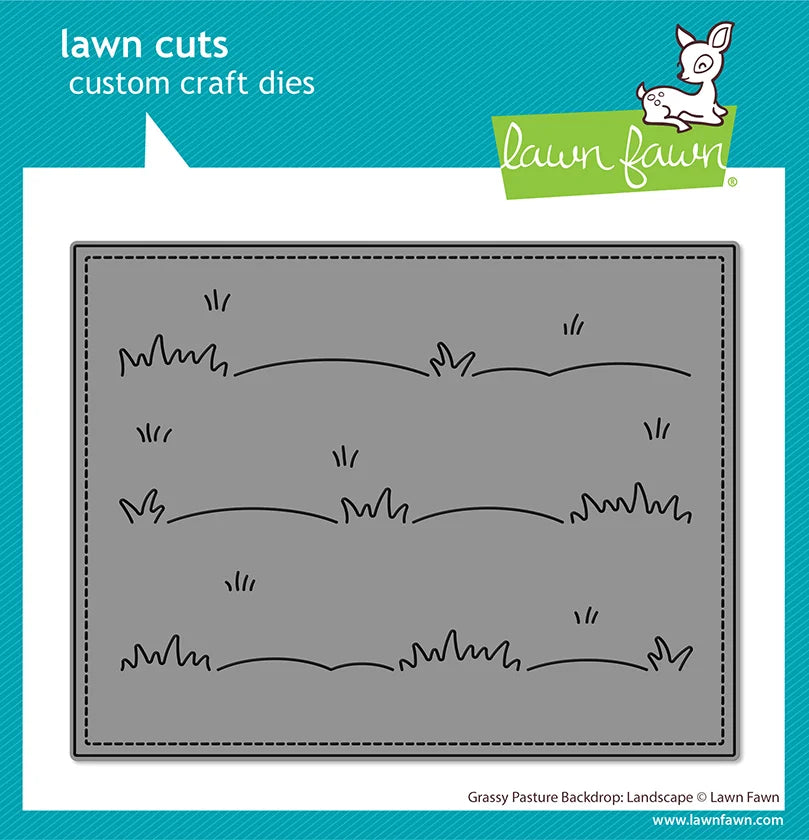 Lawn Fawn Grassy Pasture Backdrop: Landscape Stanzen