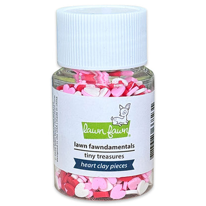 Flasche voll mit Lawn Fawn Heart Clay Pieces Tiny Treasures