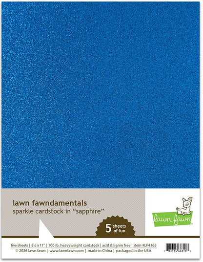 Lawn Fawn Sparkle Cardstock 6x3er Pack Orange + Amethyst + Magenta + Rose + Aquamarin + Sapphire