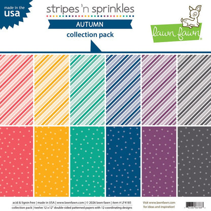 Lawn Fawn Stripes 'n Sprinkles Autumn - Petite Paper + Collection Pack Collection Pack