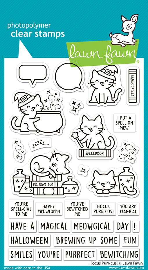Lawn Fawn Hocus Purr-Cus! Clear Stamp Set 4x6