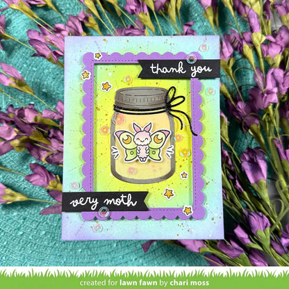 Lawn Fawn I Like Cute Moths Clear Stamp Set 4x6