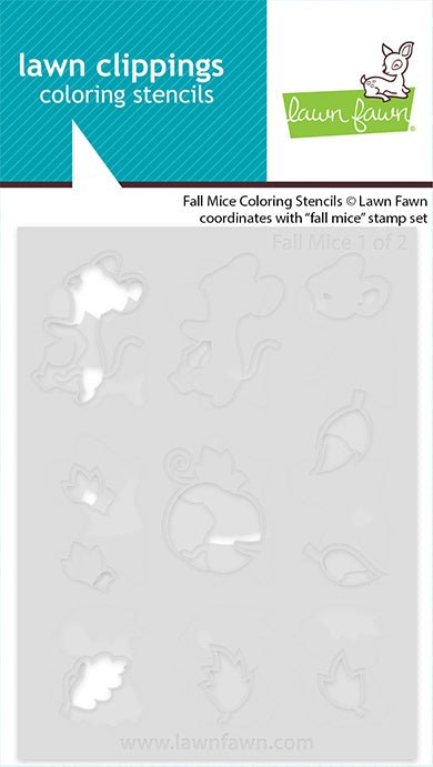 Lawn Fawn Fall Mice Coloring Stencils