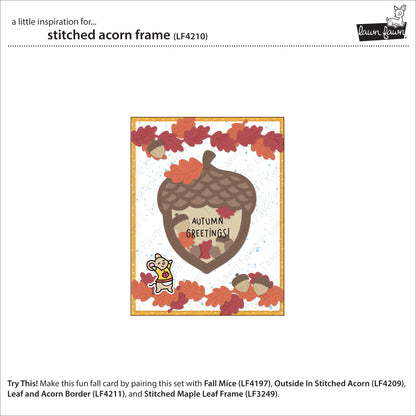 Lawn Fawn Stitched Acorn Frame Lawn Cuts Stanzen Produktbild 3