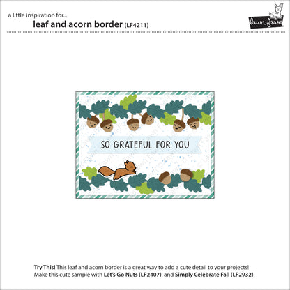 Lawn Fawn Leaf and Acorn Border Lawn Cuts Stanzen Produktbild 3