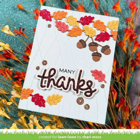 Lawn Fawn Leaf and Acorn Border Lawn Cuts Stanzen