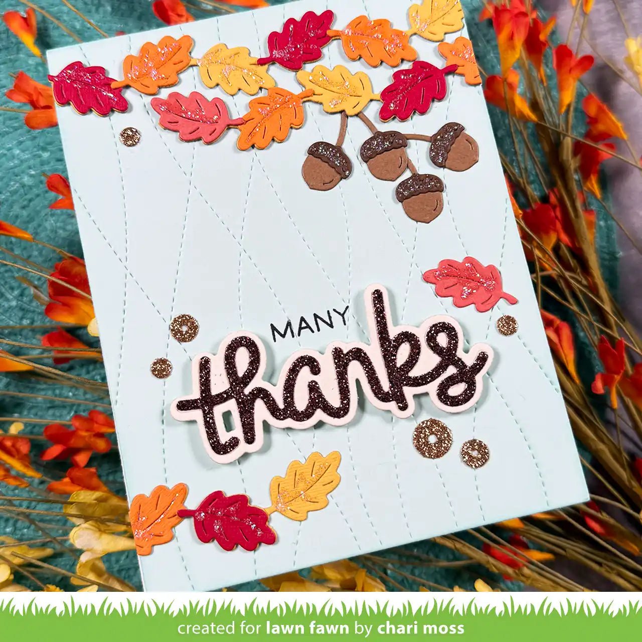 Lawn Fawn Scripty Thanks Outline Add-on Lawn Cuts Stanzen