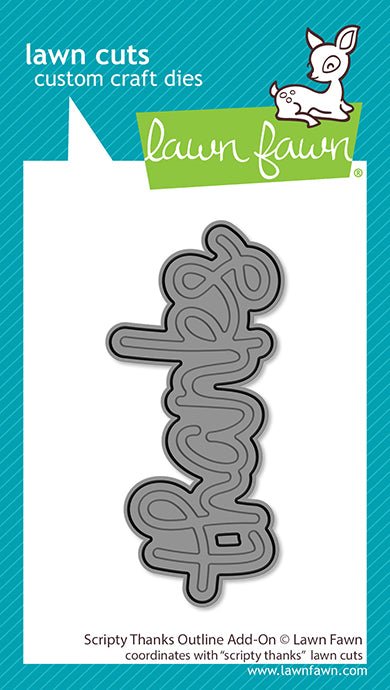Lawn Fawn Scripty Thanks Outline Add-on Lawn Cuts Stanzen