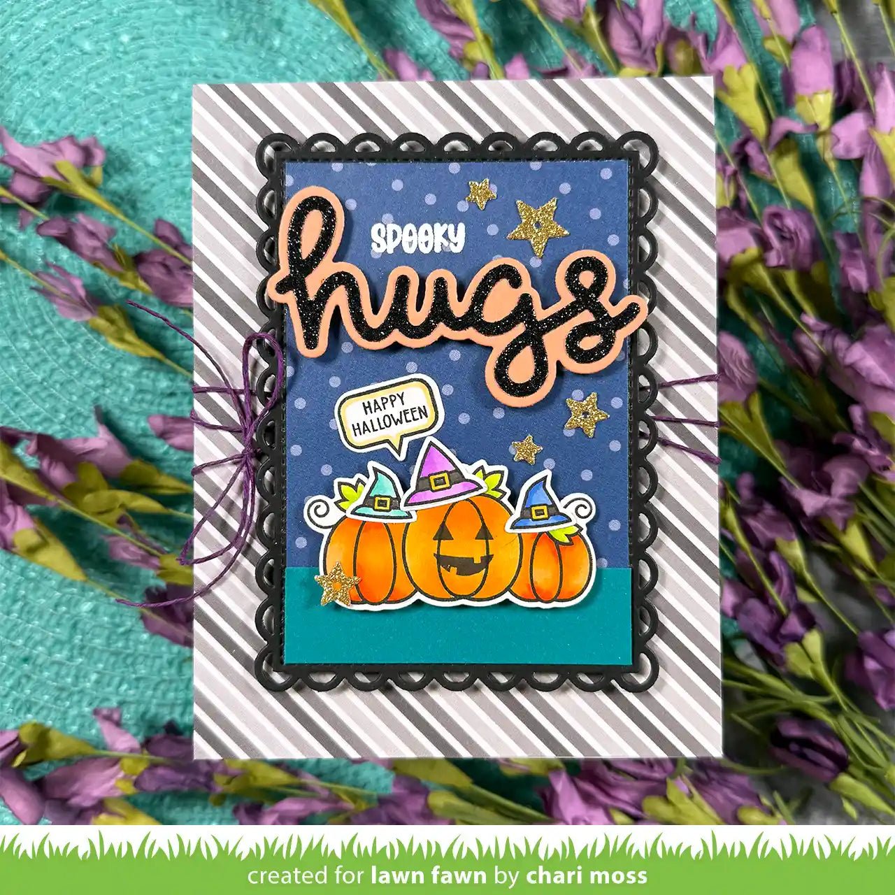 Lawn Fawn Scripty Hugs Outline Add-on Lawn Cuts Stanzen