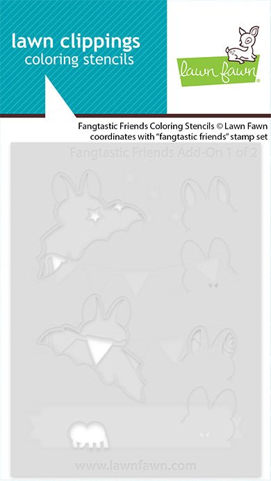 Lawn Fawn Fangtastic Friends Add-on Coloring Stencils