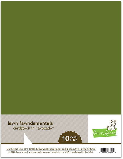 Lawn Fawn Avocado Cardstock 8.5x11