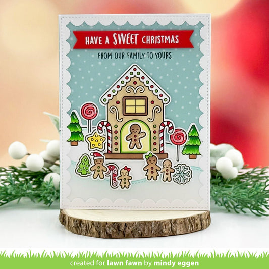 Lawn Fawn gingerbread house Stempelset 4x6 Produktbild 2