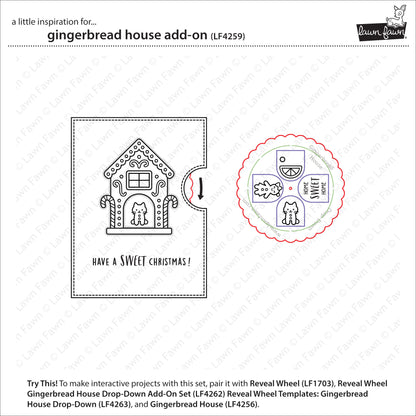 Lawn Fawn gingerbread house add-on Stempelset 2x3 Produktbild 2