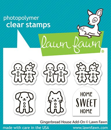 Lawn Fawn gingerbread house add-on Stempelset 2x3