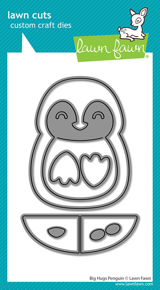 Lawn Fawn big hugs penguin Stand Alone Stanzen