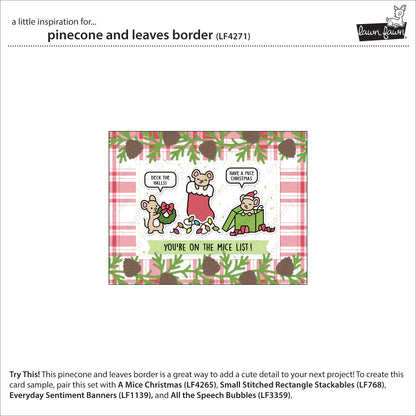 Lawn Fawn pinecone and leaves border Stand Alone Stanzen Produktbild 4