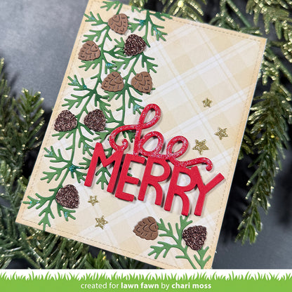 Lawn Fawn pinecone and leaves border Stand Alone Stanzen Produktbild 2