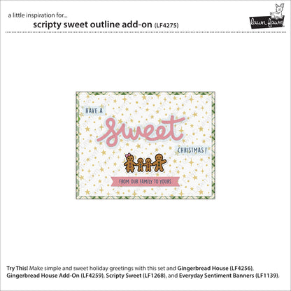 Lawn Fawn scripty sweet outline add-on Stand Alone Stanzen Produktbild 3