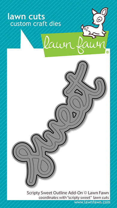 Lawn Fawn scripty sweet outline add-on Stand Alone Stanzen