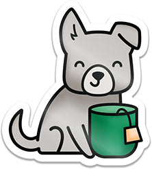 Lawn Fawn Pup of Tea Vinyl Sticker