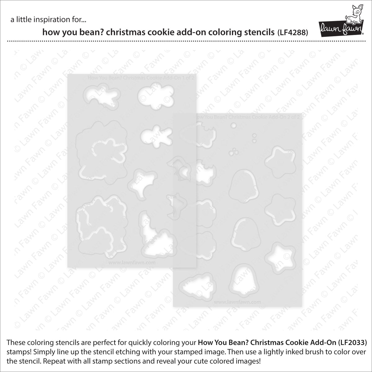 Lawn Fawn how you bean? christmas cookie add-on Coloring Schablone Produktbild 2