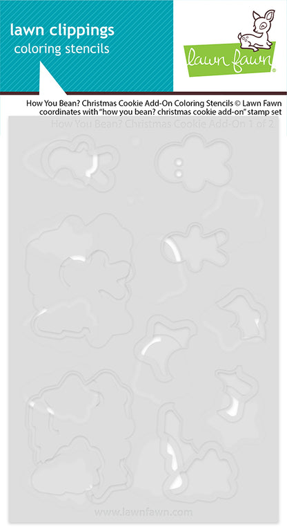 Lawn Fawn how you bean? christmas cookie add-on Coloring Schablone