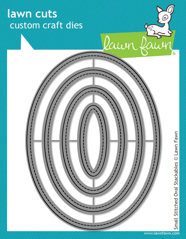Lawn Fawn small stitched oval stackables stand alone Stanzen