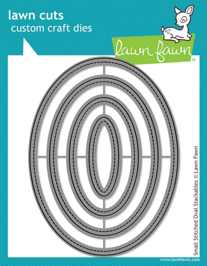 Lawn Fawn small stitched oval stackables stand alone Stanzen