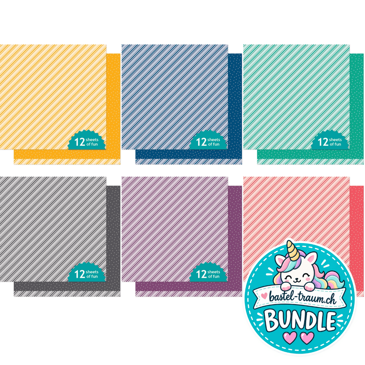 Lawn Fawn Designpapier 12x12 Haunted House + Hocus Pocus + Full Moon + Goblin + Corn Maze + Apple Bobbing