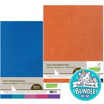 Lawn Fawn Sparkle Cardstock Halloween Pack + '90s Tracksuit