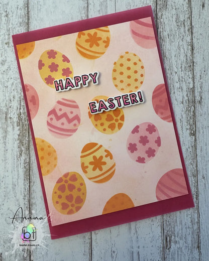 Lawn Fawn Stamp 'n Stencil Easter Eggs 4x6 Clear Stamp Set