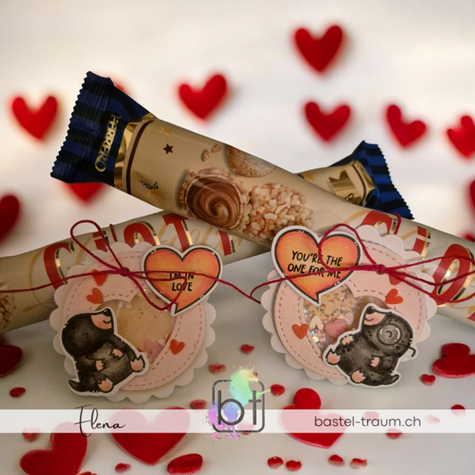 Lawn Fawn A mole lot of love Clear Stamp Set 4x6 Maulwurf & Herzen