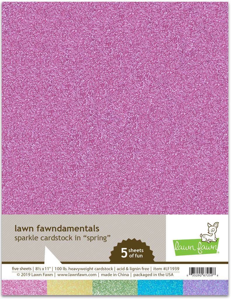 Lawn Fawn - Sparkle Cardstock - Spring 