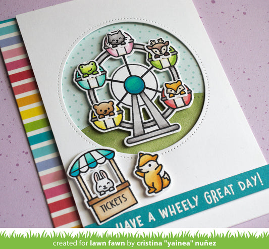 Lawn Fawn Vertical Rainbow Stripes Washi Tape