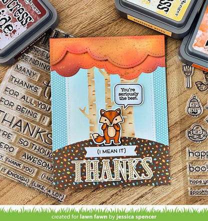 Lawn Fawn thanks thanks thanks Clear Stamp 4x6
