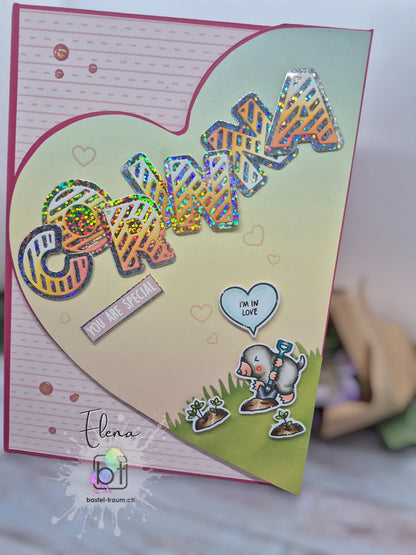 Lawn Fawn henry's build-a-sentiment: love 4x6 clear stamp set