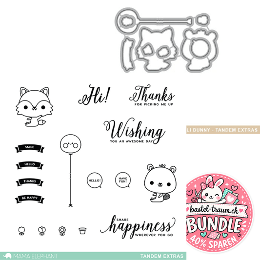 Mama Elephant Tandem Extras Clear Stamps 4x6 + Creative Cuts Stanzen