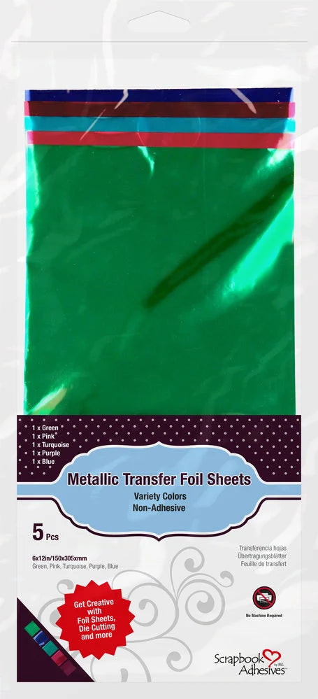 Metallic Transferfolien bunt für Karten und DIY Projekte