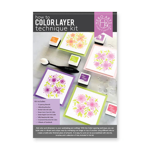Hero Arts How To Color Layer Technique Kit - Farblayer Technikkit