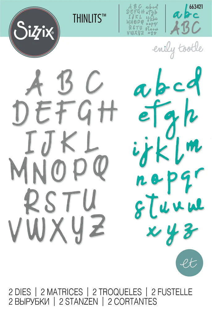 Sizzix Thinlits Alphabet Set Emily Tootle