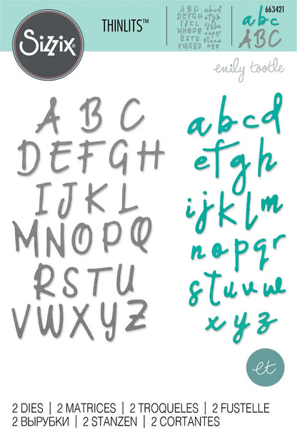 Sizzix Thinlits Alphabet Set Emily Tootle