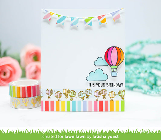 Lawn Fawn Up and away foiled Washi Tape