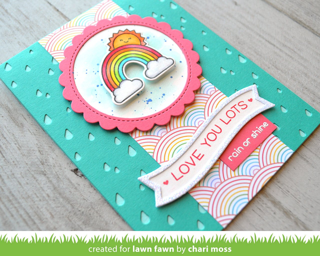 Lawn Fawn - Wavy Sayings - Clear Stamp 3x4