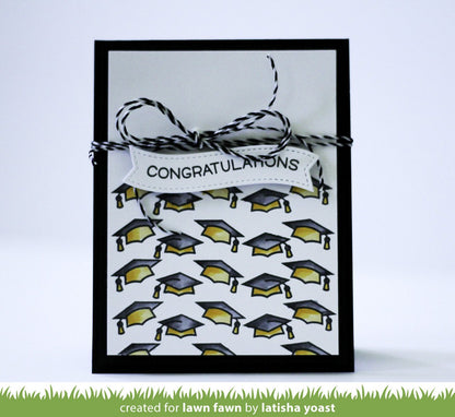 Lawn Fawn - Wavy Sayings - Clear Stamp 3x4