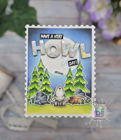 Materialien ✂️ 📏

Stanzen
Postage Rectangle Stackables

Stempel
Wild wolves add on

Distress Oxides

Stencil
Postage Rectangle Stackables
Moon ( Tim Holz)