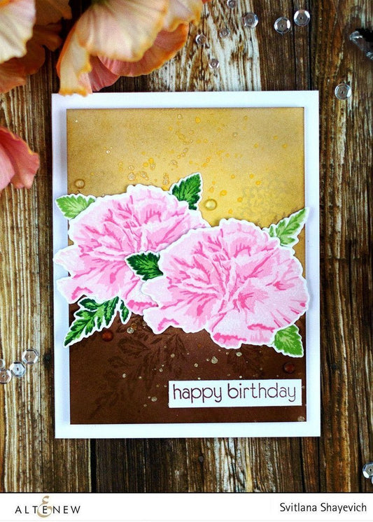 Altenew - Build A Flower: Carnation - Clear Stamps 6x8 und Stanzen