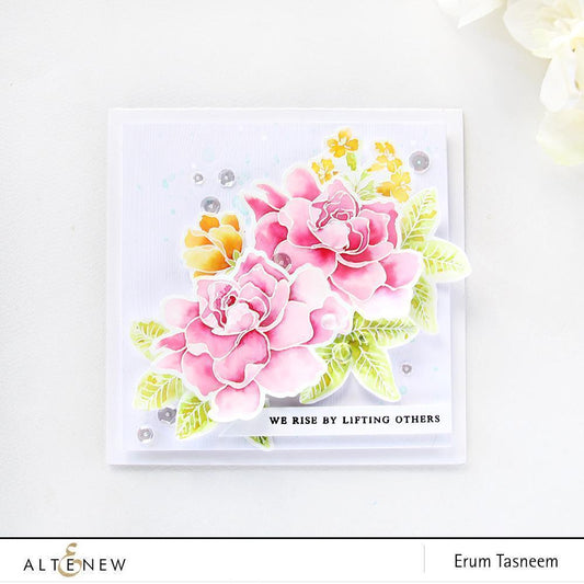 Altenew - Build A Flower: Gardenia - Clear Stamps 6x8 und Stanzen