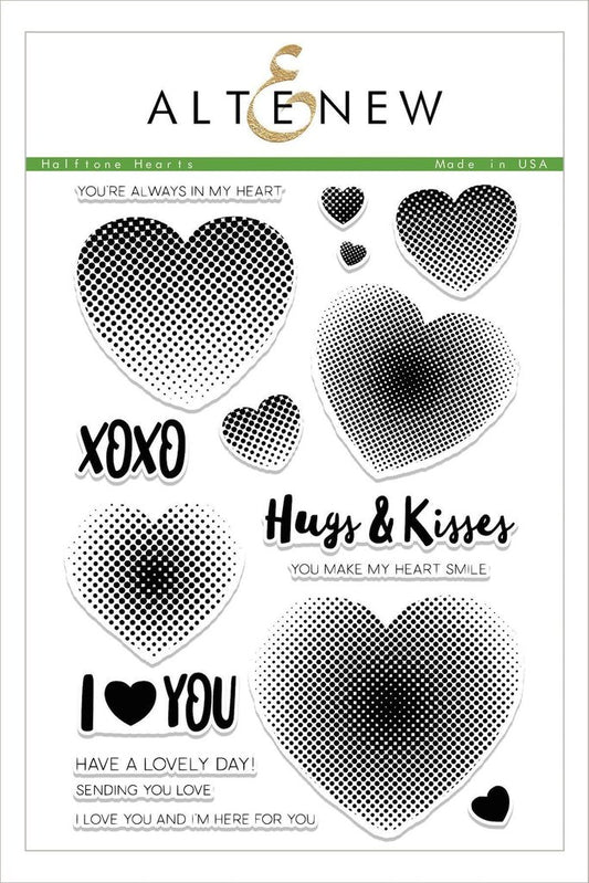 Altenew - Halftone Hearts - Clear Stamps 6x8