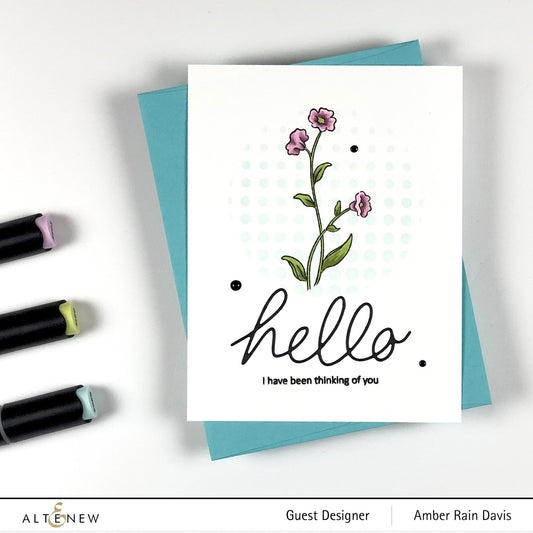 Altenew Handwritten Hello Stanze